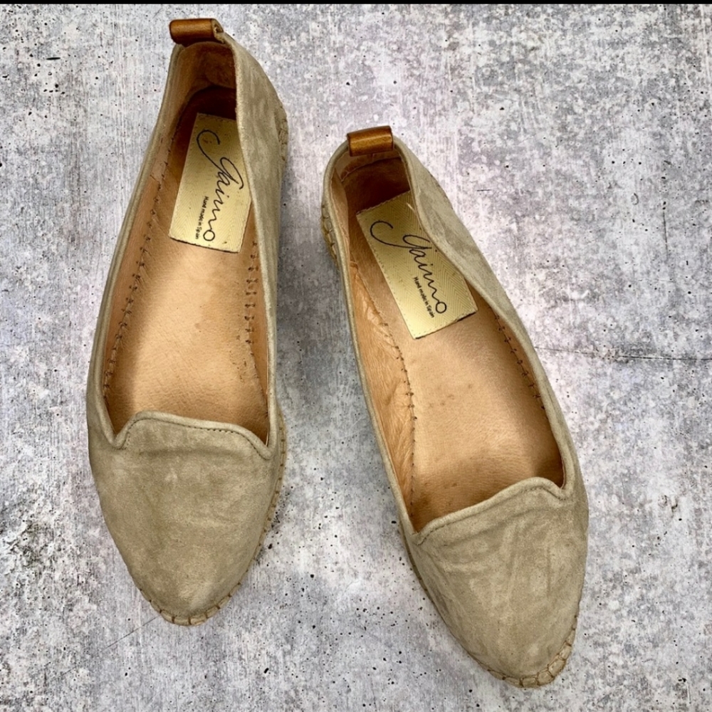 Gaimo Arcadia Espadrille Shoes Suede Slip On-Nude